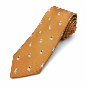 Brooks Brothers Orange Tie with Westie Pattern